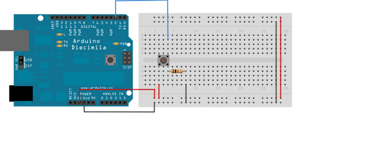 Pull-down Resistor Button Sketch